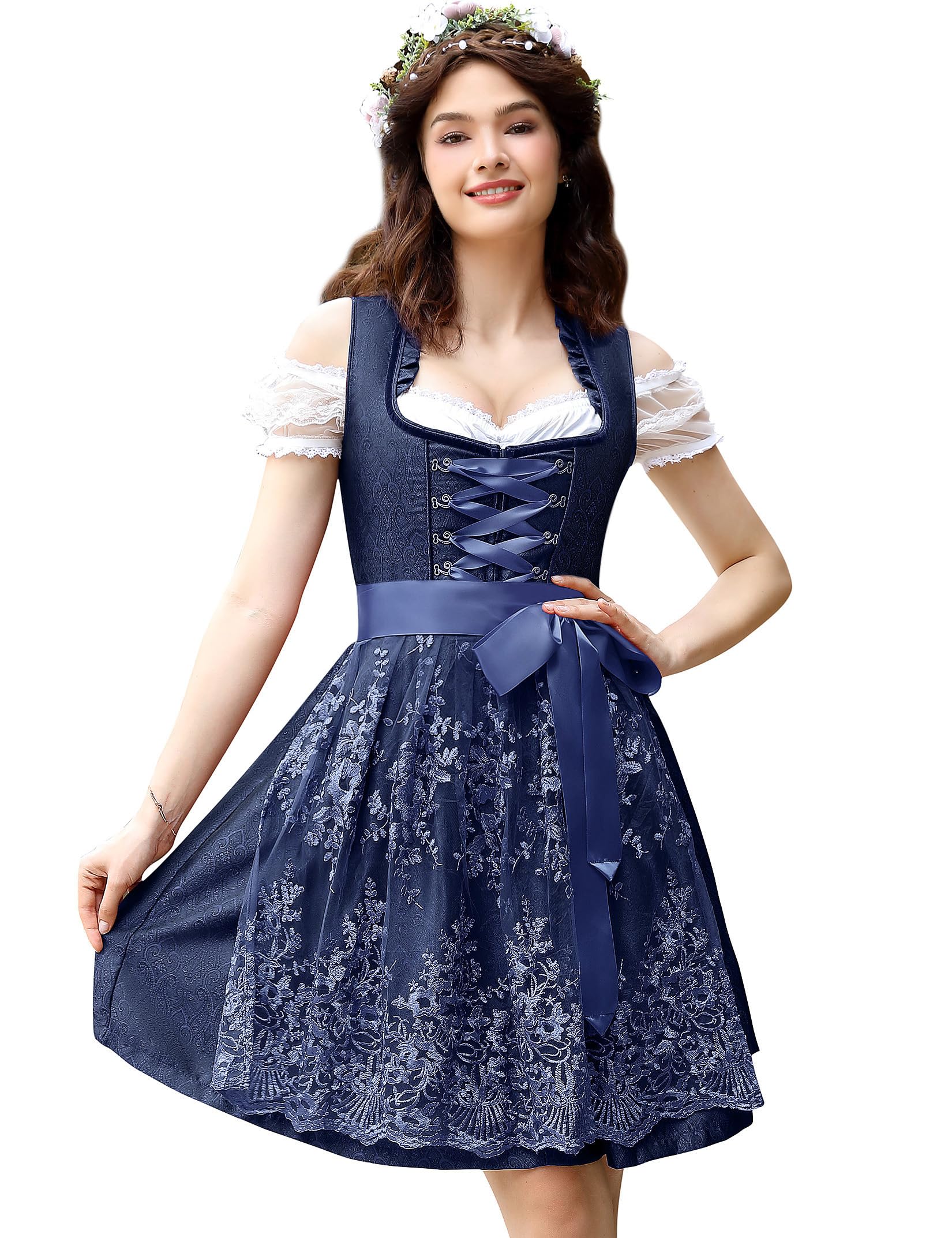 YESFASHION Women's Oktoberfest Dress 3 Pieces German Dirndl Dress Cost – Yesfashion YESFASHION Women's Oktoberfest Dress 3 Pieces German Dirndl Dress Cost – Yesfashion