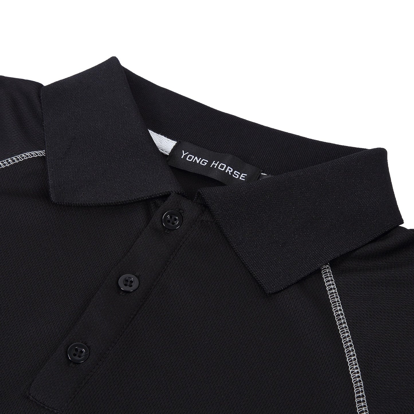 YESFASHION Men's Golf Polo Shirts Short Sleeve Collared T Shirt Black