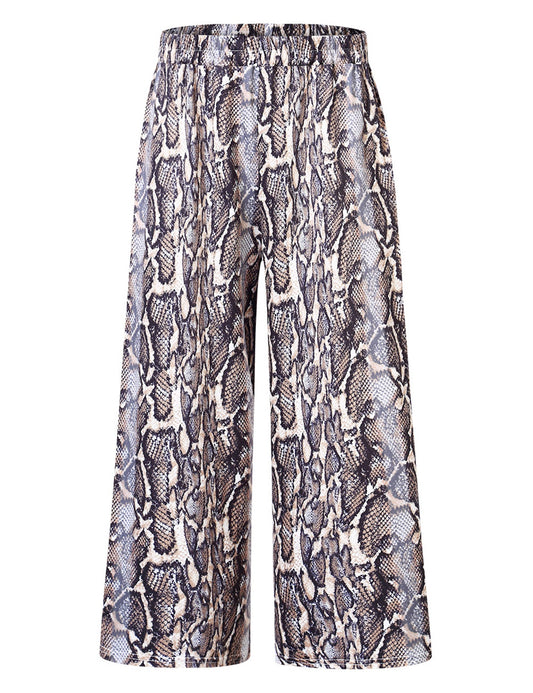 GLORYSUNSHINE Women's Elastic Waist Solid Wide Leg Pants Khaki