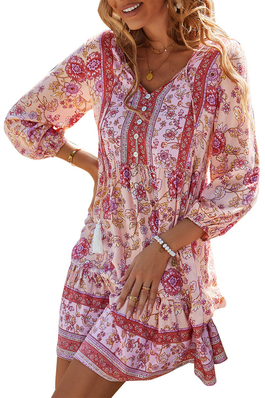 YESFASHION Bohemian Casual Holiday Style Dress Skirt Flower