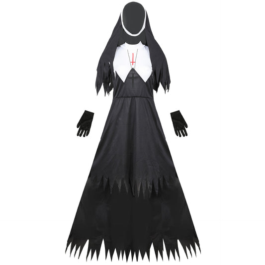 YESFASHION Women Halloween Nun Costume Cosplay