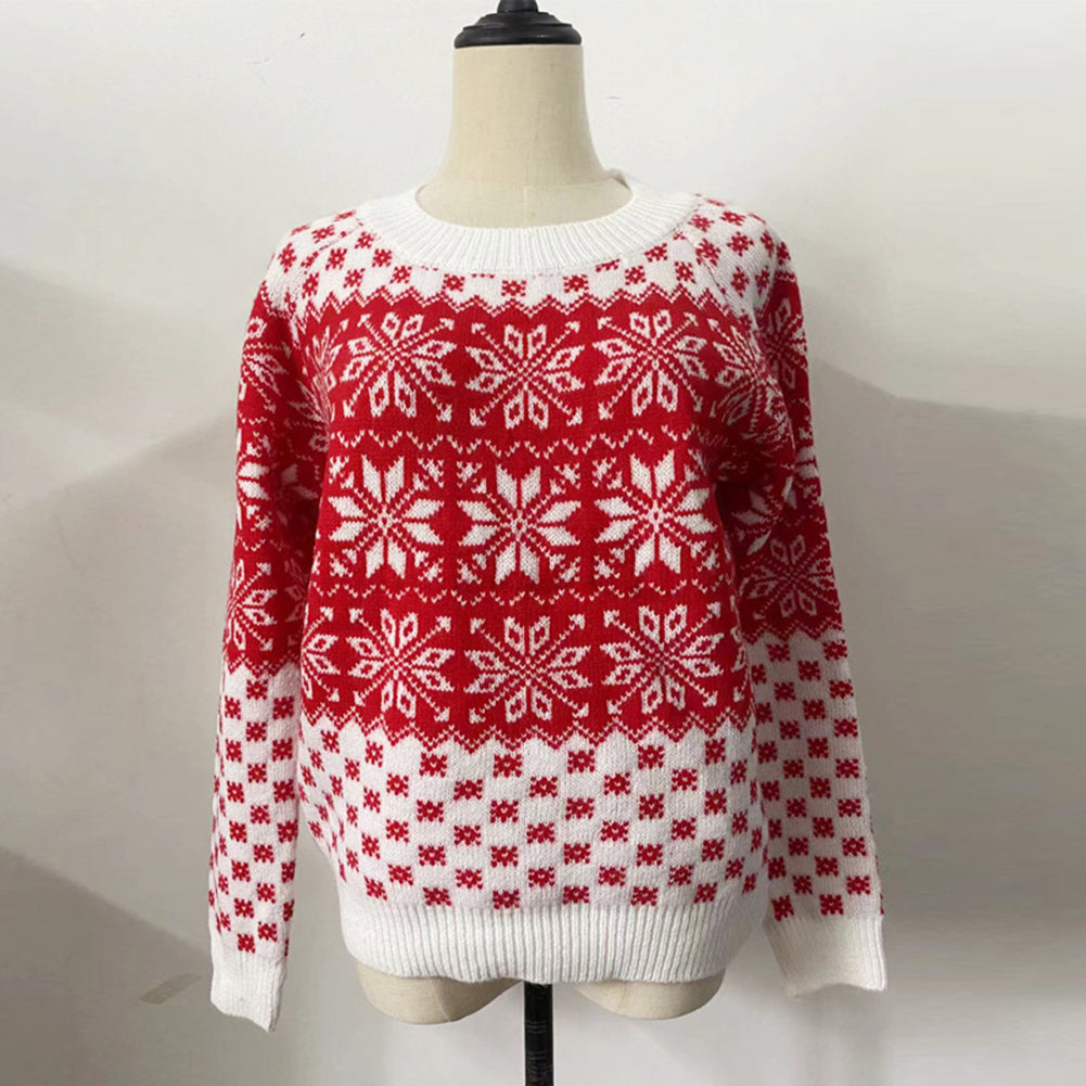 YESFASHION Christmas Elk Pullover Sweater Tops