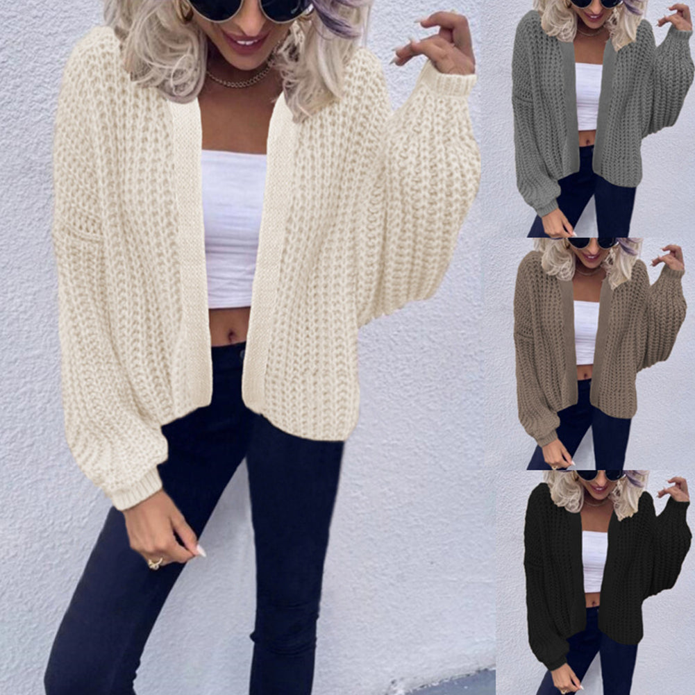 YESFASHION Casual Solid Cardigan Sweaters Jacket