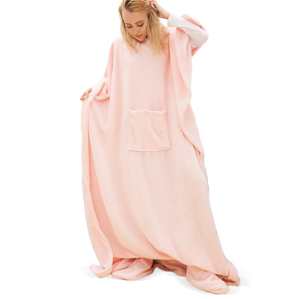 YESFASHION Lazy Hooded Pullover Tv Blanket Thermal Robe