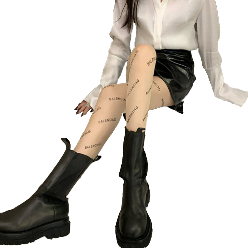 YESFASHION Sexy Tide Brand Thin Stockings