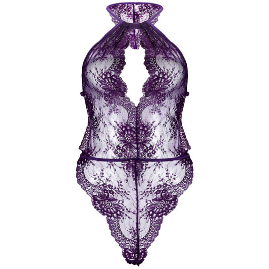 YESFASHION Women Sexy Jumpsuit Lace Pajamas