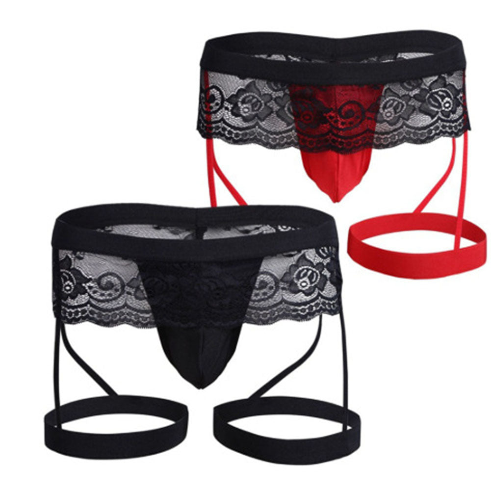 YESFASHION Sexy Underwear Lace Transparent Leggings