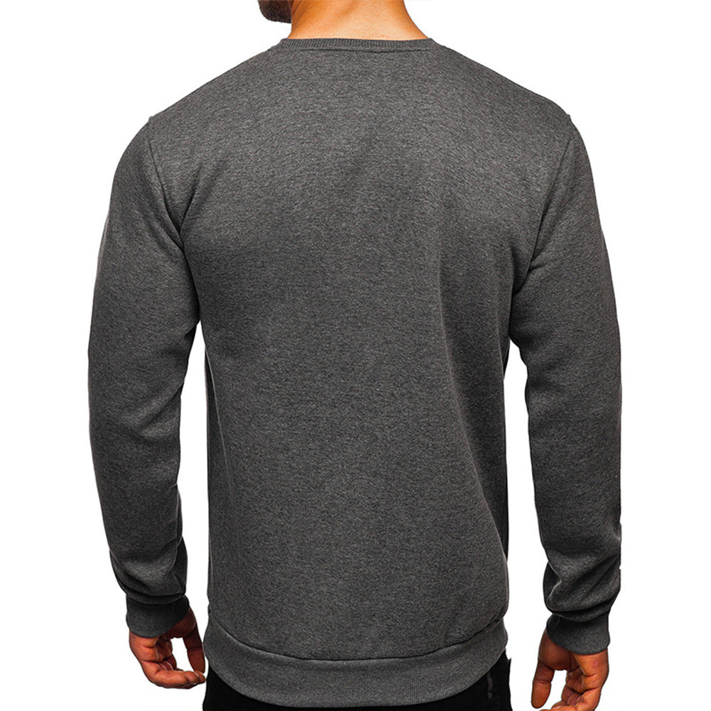 YESFASHION Men's Sweater Cross-border Round Neck Sweatshirts