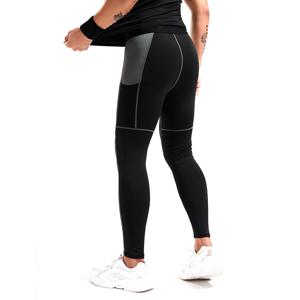 YESFASHION Men Contrast Gym Pants With Pockets