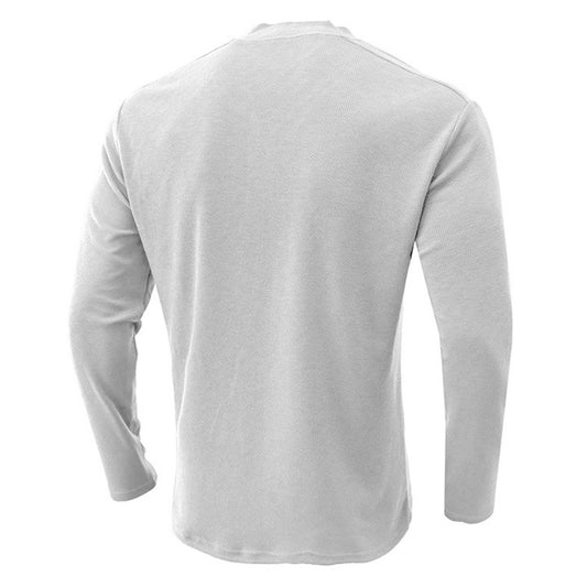 YESFASHION Long-sleeved Henry Men T-shirt