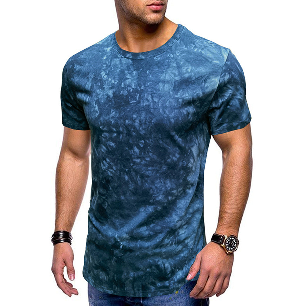 YESFASHION Tie-dye T-shirt Men Summer Shirts