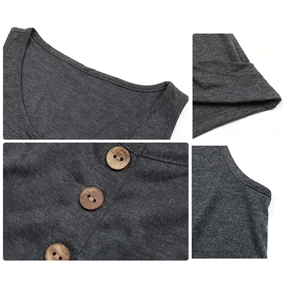 YESFASHION Women Clothing Solid Color Suspenders Tops