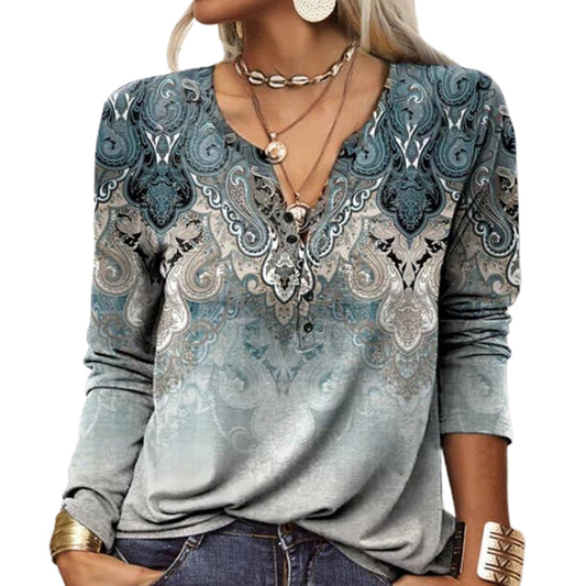 YESFASHION New Foreign Trade Tops Women Long-sleeved T-shirt