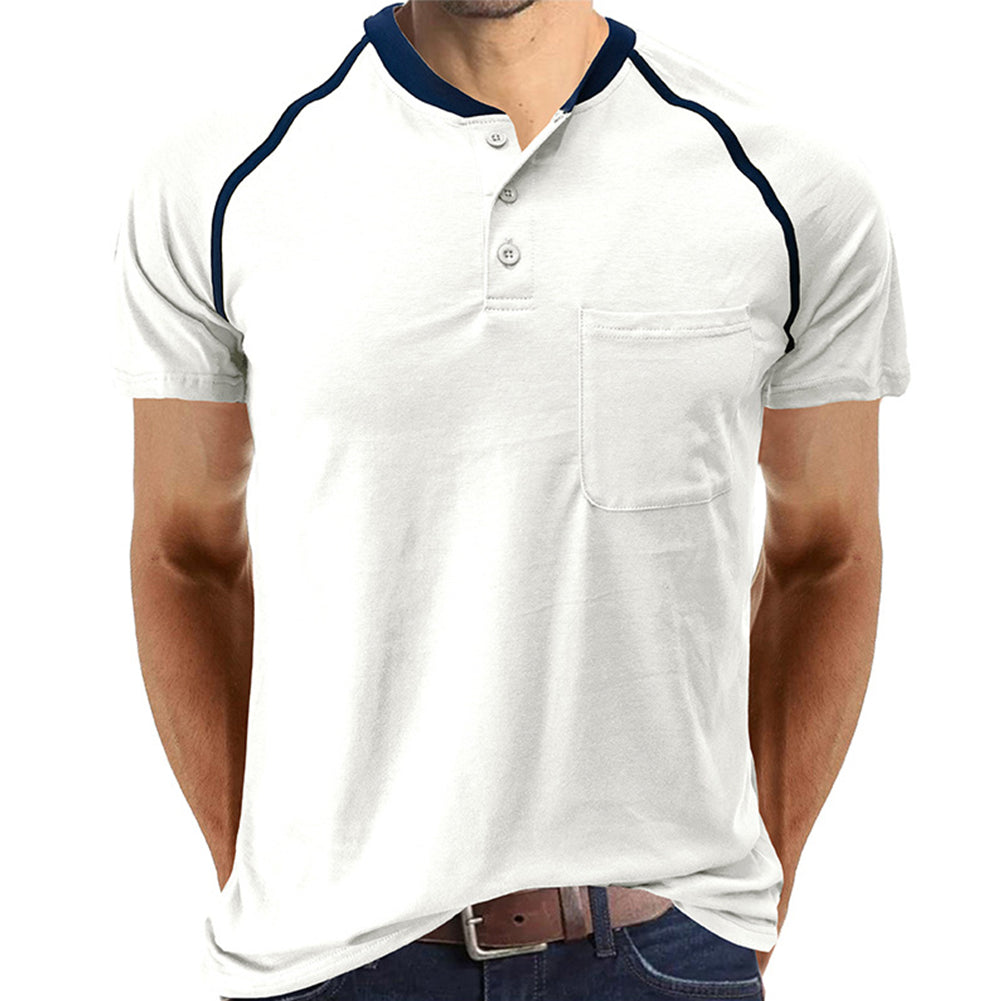 YESFASHION Men Henley Casual Shirt