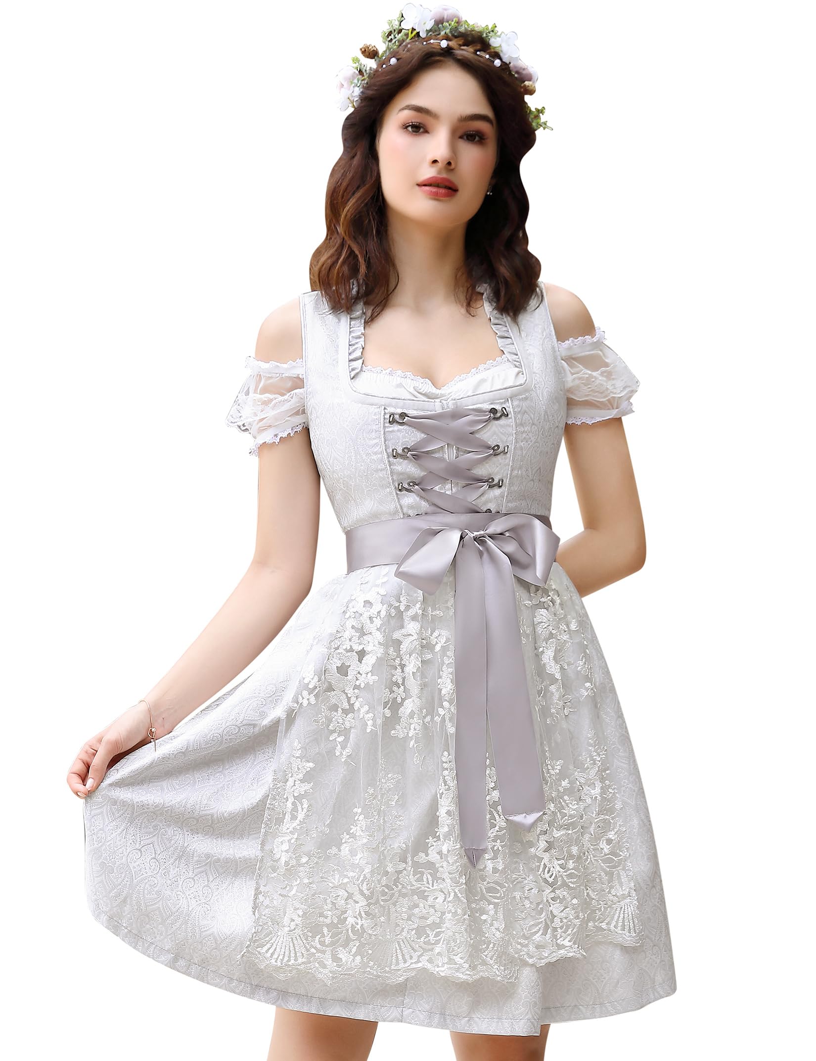 women's oktoberfest dress YESFASHION Women's Oktoberfest Dress 3 Pieces German Dirndl Dress Cost – Yesfashion