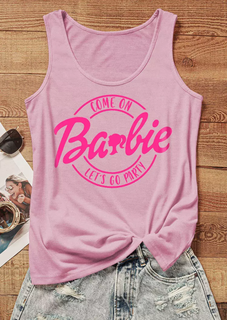 YESFASHION Come On Let's Go Party Tank - Pink Tops