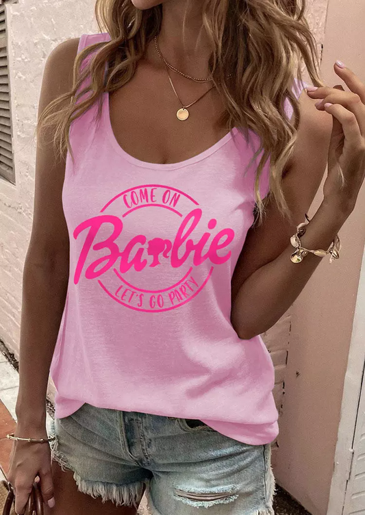 YESFASHION Come On Let's Go Party Tank - Pink Tops
