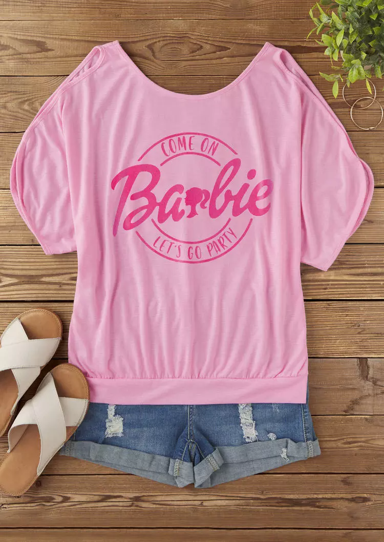 YESFASHION Come On Let's Go Party Cold Shoulder Blouse Tops