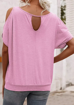 YESFASHION Come On Let's Go Party Cold Shoulder Blouse Tops