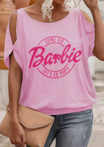 YESFASHION Come On Let's Go Party Cold Shoulder Blouse Tops