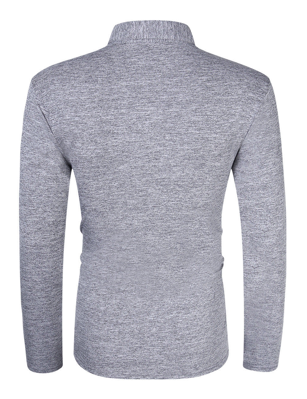 YESFASHION Men's Casual Long Sleeve Collar Slim Button Polo T-Shirt