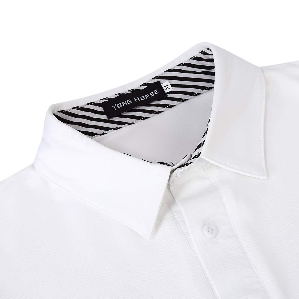 YESFASHION Men's Casual Long Sleeve Collar Slim Button Polo T-Shirt
