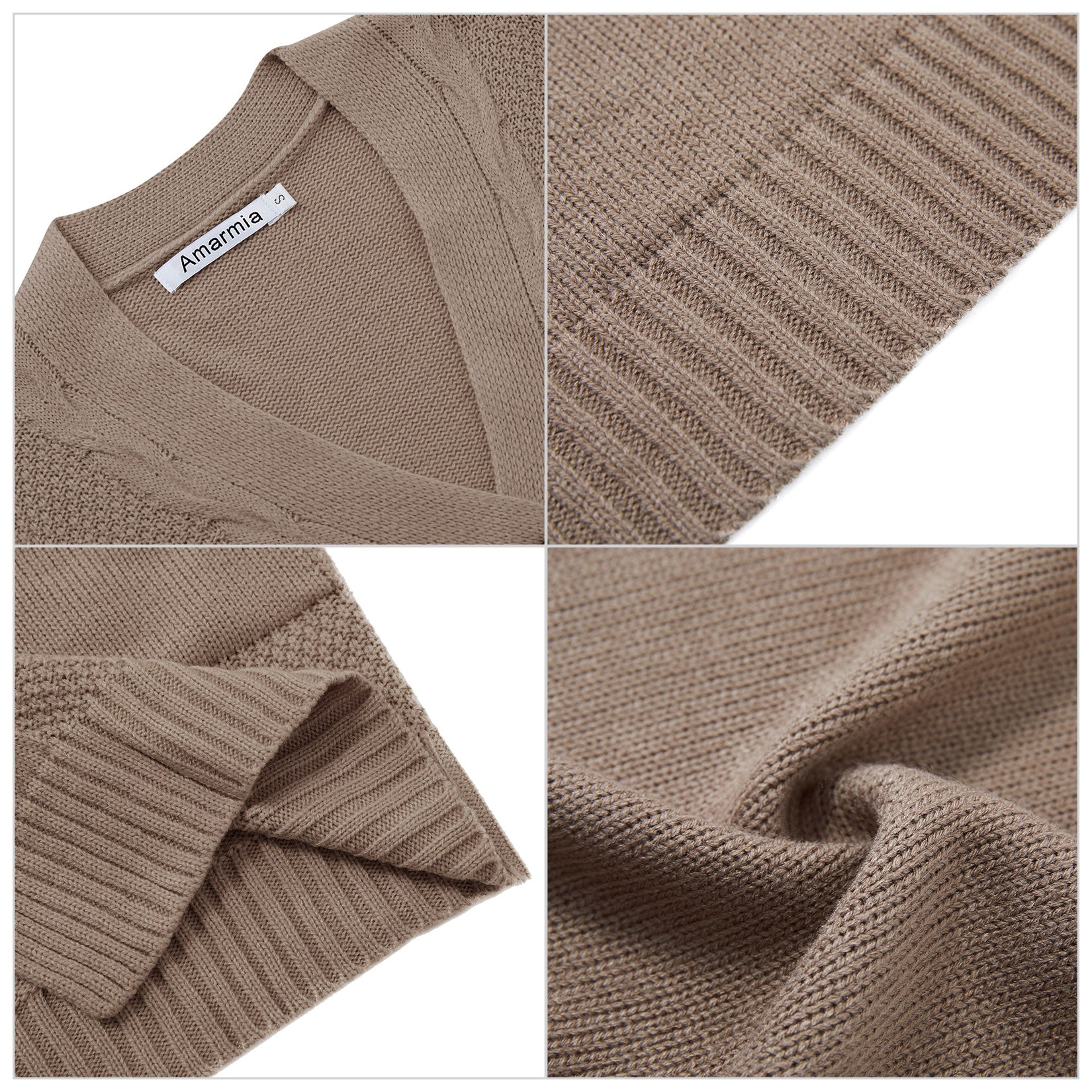 Women's Long Sleeve Cable Knit Cardigan Sweater