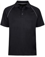 YESFASHION Men's Golf Polo Shirts Short Sleeve Collared T Shirt Black