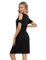 YESFASHION Women's Twist Knot T Shirt Dress