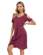 YESFASHION Women's Twist Knot T Shirt Dress Black