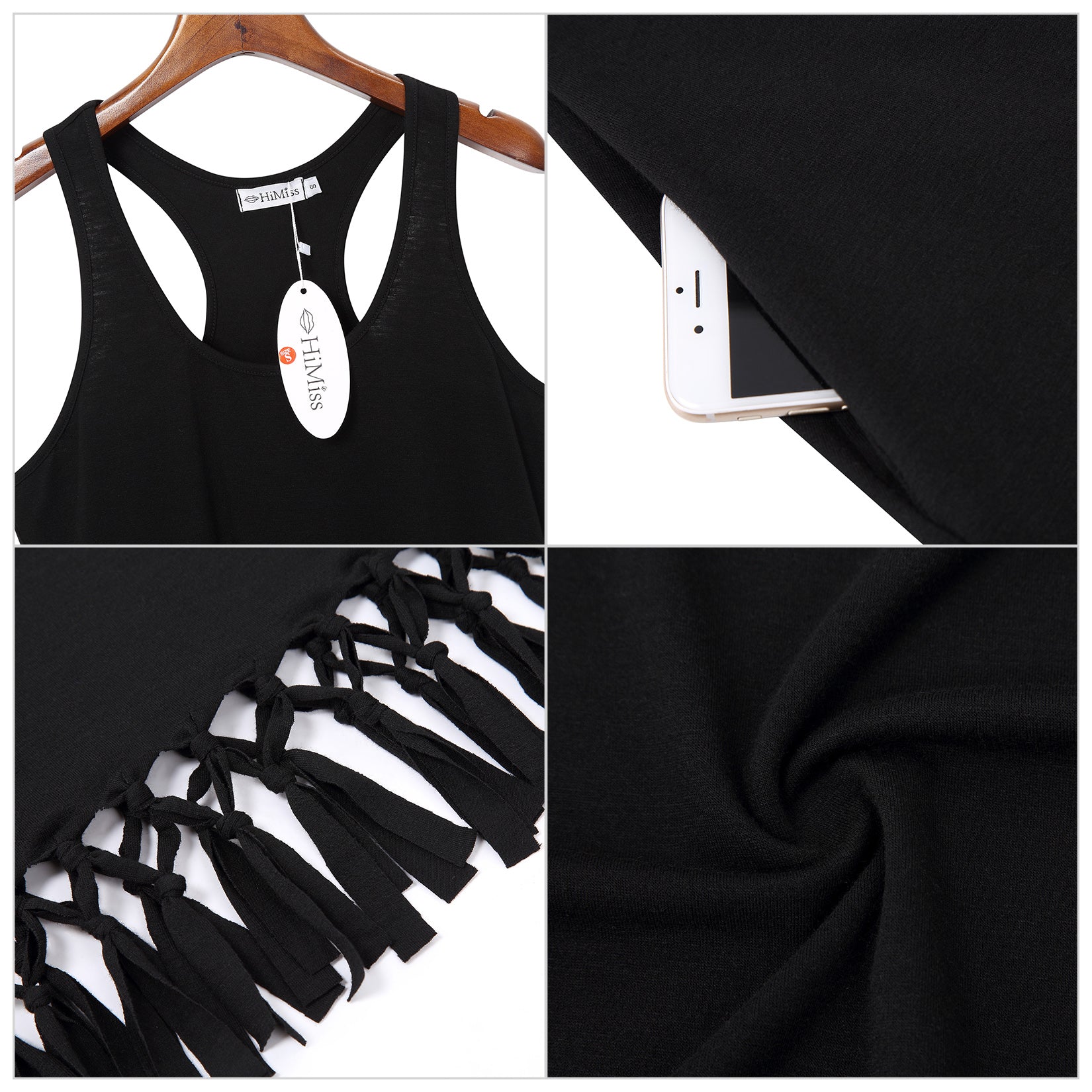 Women Swimsuit Cover Ups Casual Tank Racerback T-Shirt Beach Dress with Pockets