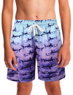 Boys Swim Trunks Quick Dry Swimwear Mesh Bathing Suit UPF 50+ Swimsuits with Mesh Lining 6-8 Years Shark