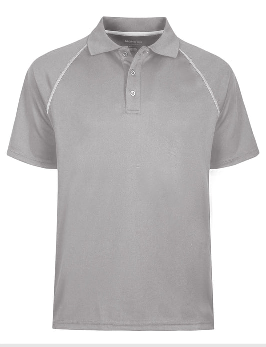 YESFASHION Men's Golf Polo Shirts Short Sleeve Collared T Shirt Grey