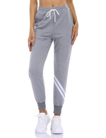YESFASHION Women's Drawstring Exercise Pants Grey