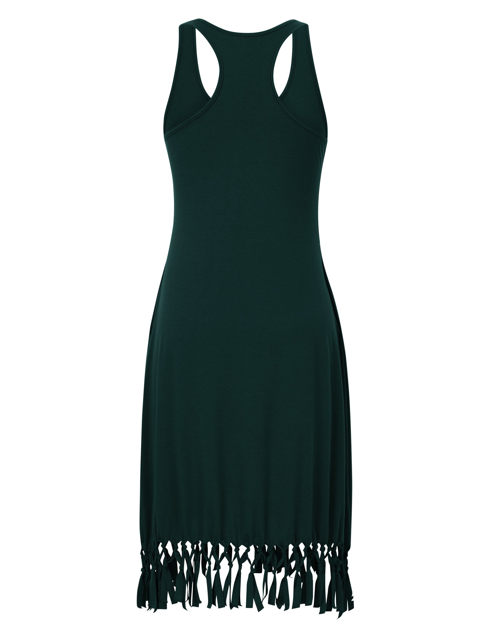 Women Swimsuit Cover Ups Casual Tank Racerback T-Shirt Beach Dress with Pockets