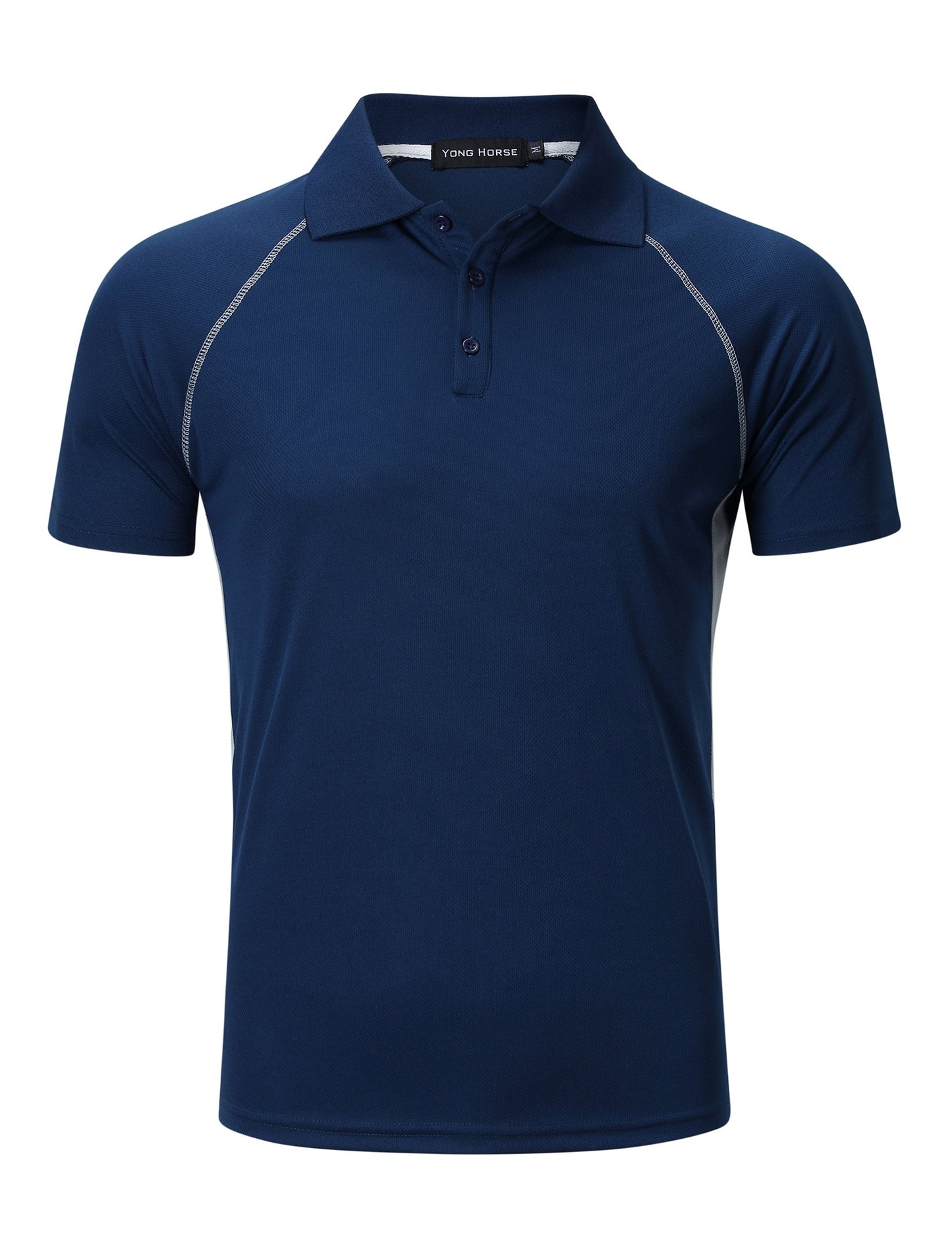 YESFASHION Men's Golf Polo Shirts Short Sleeve Collared T Shirt Black
