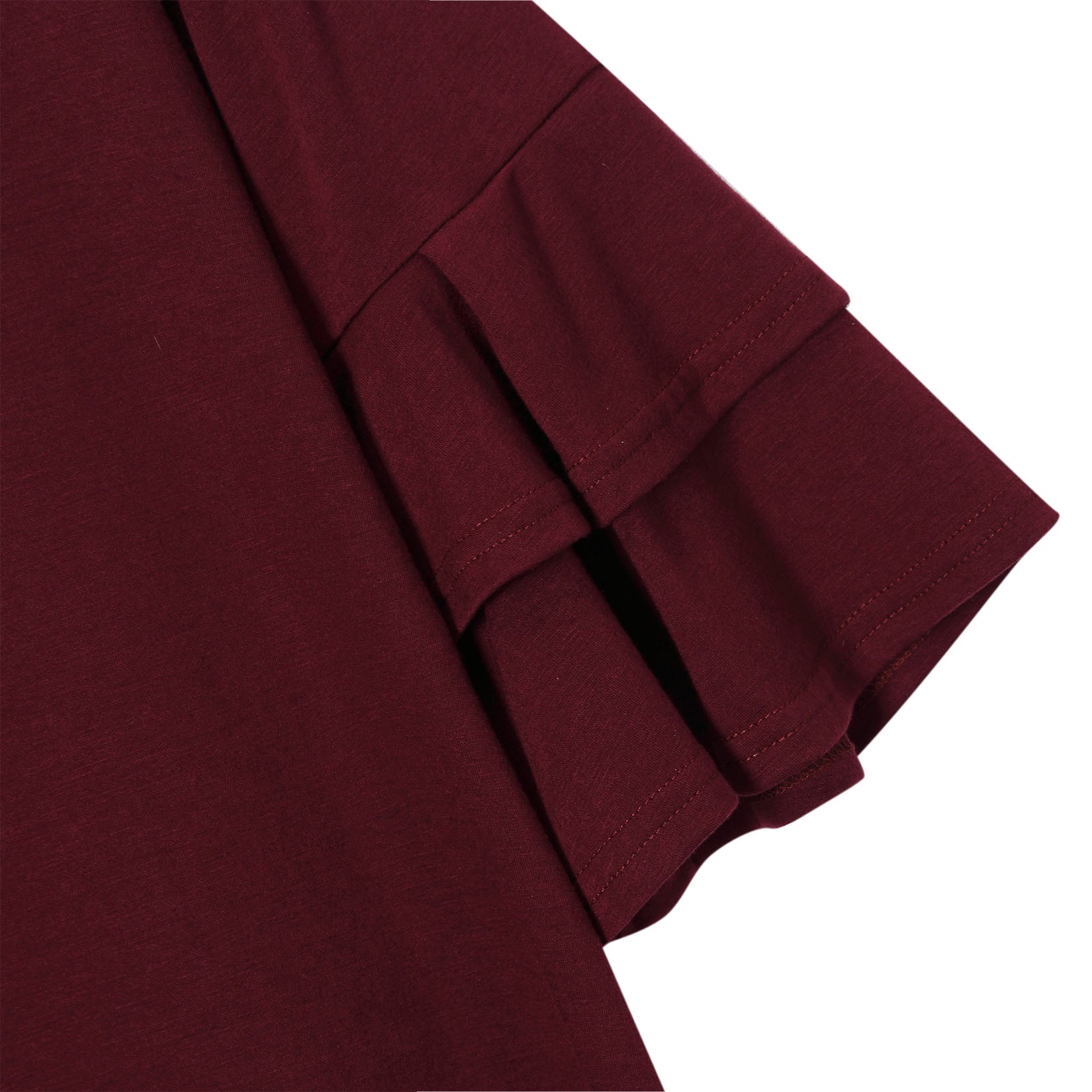 YESFASHION Women's Swing V Neck Ruffle Shift Dress