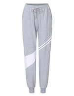YESFASHION Women's Drawing Pockets Casual Sports Pants Grey