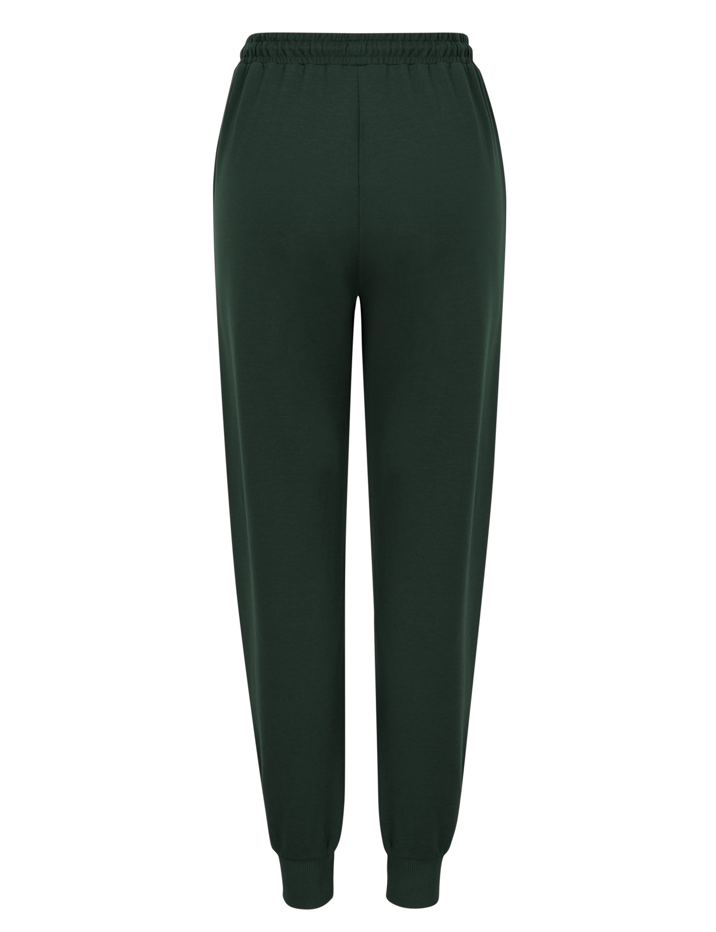 YESFASHION Women's Drawing Pockets Casual Sports Pants Green