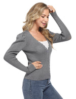 YESFASHION Women's Cropped Button Cardigan Sweaters