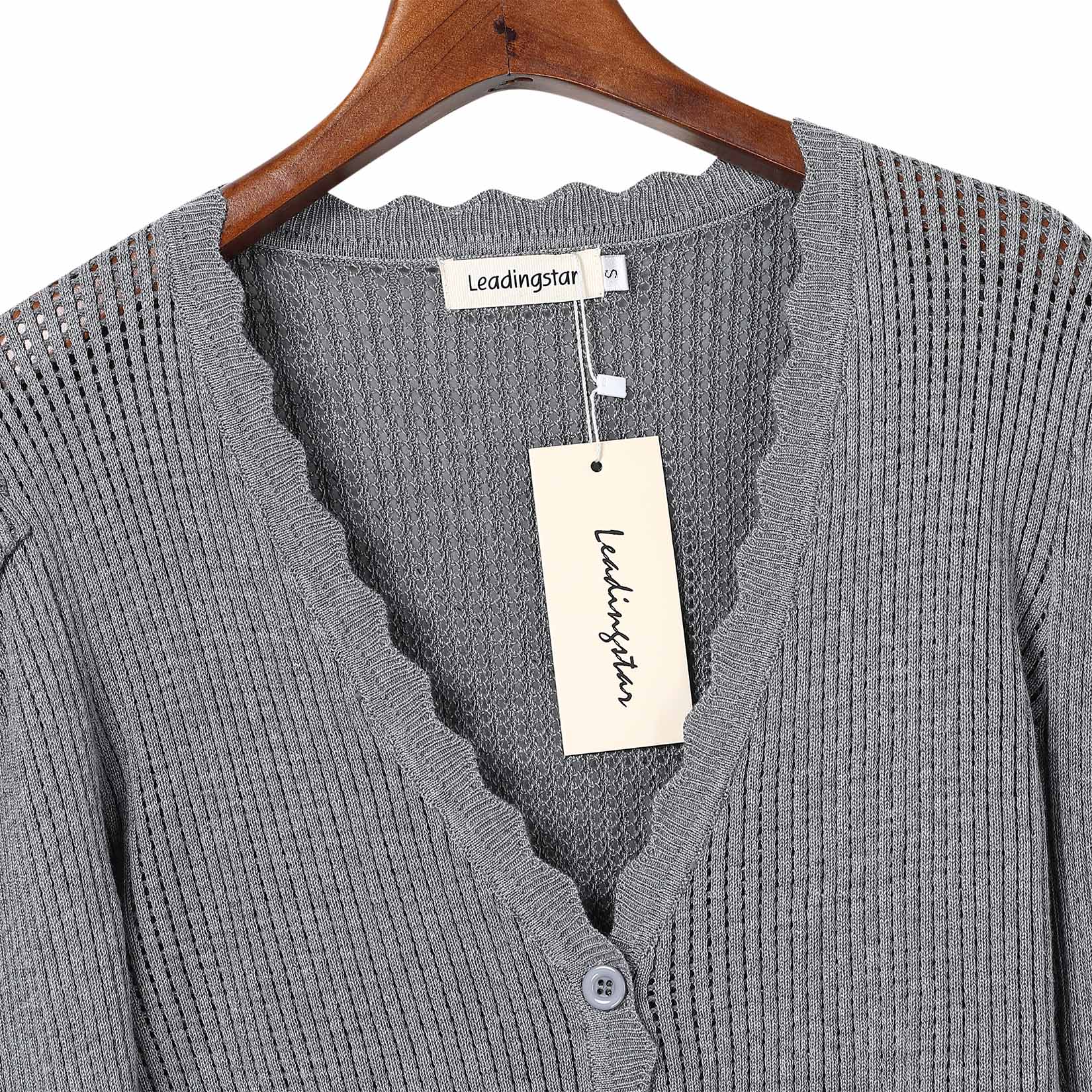 YESFASHION Women's Cropped Button Cardigan Sweaters