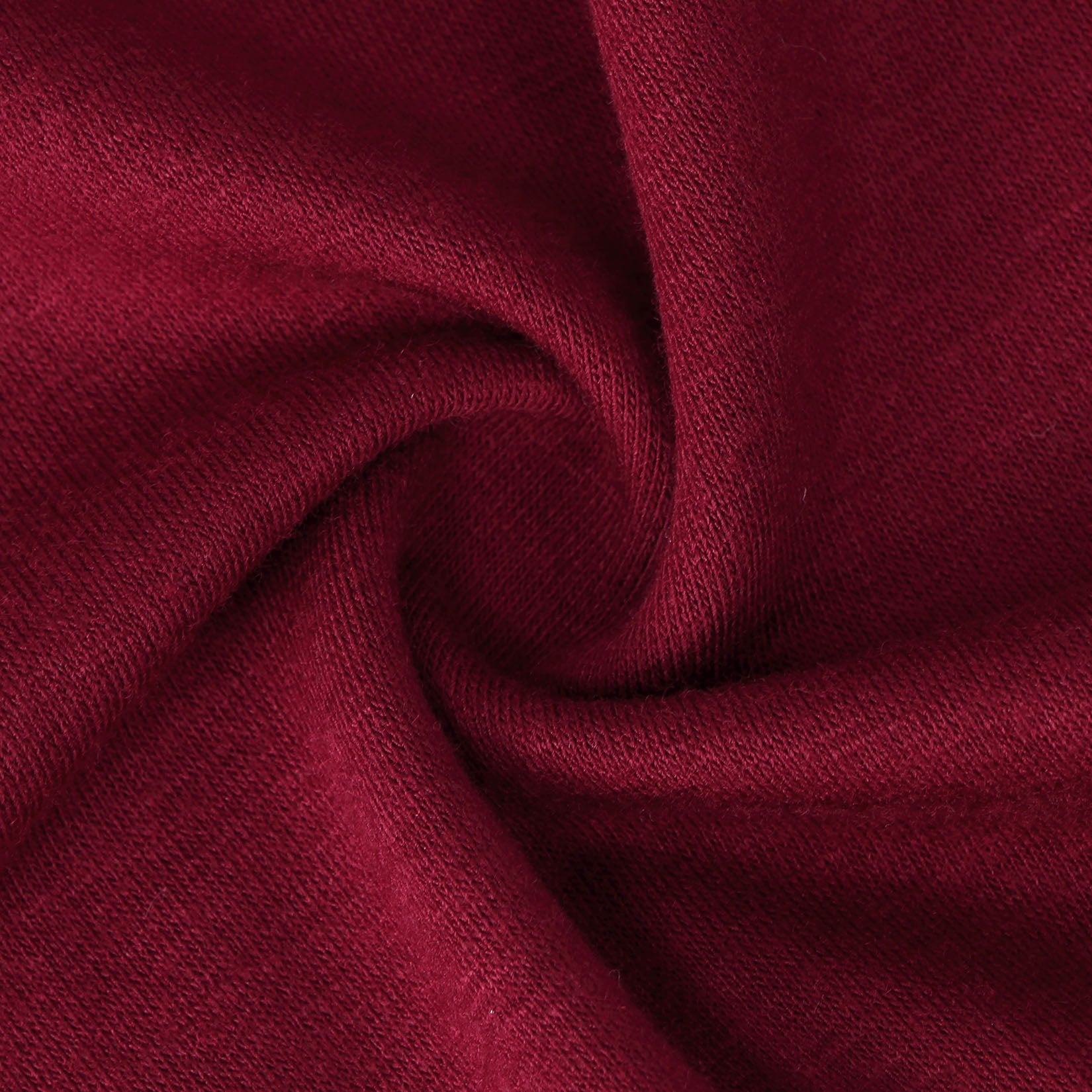 YESFASHION Women's Swing Dress V Neck Ruffle Beach Dress Wine Red