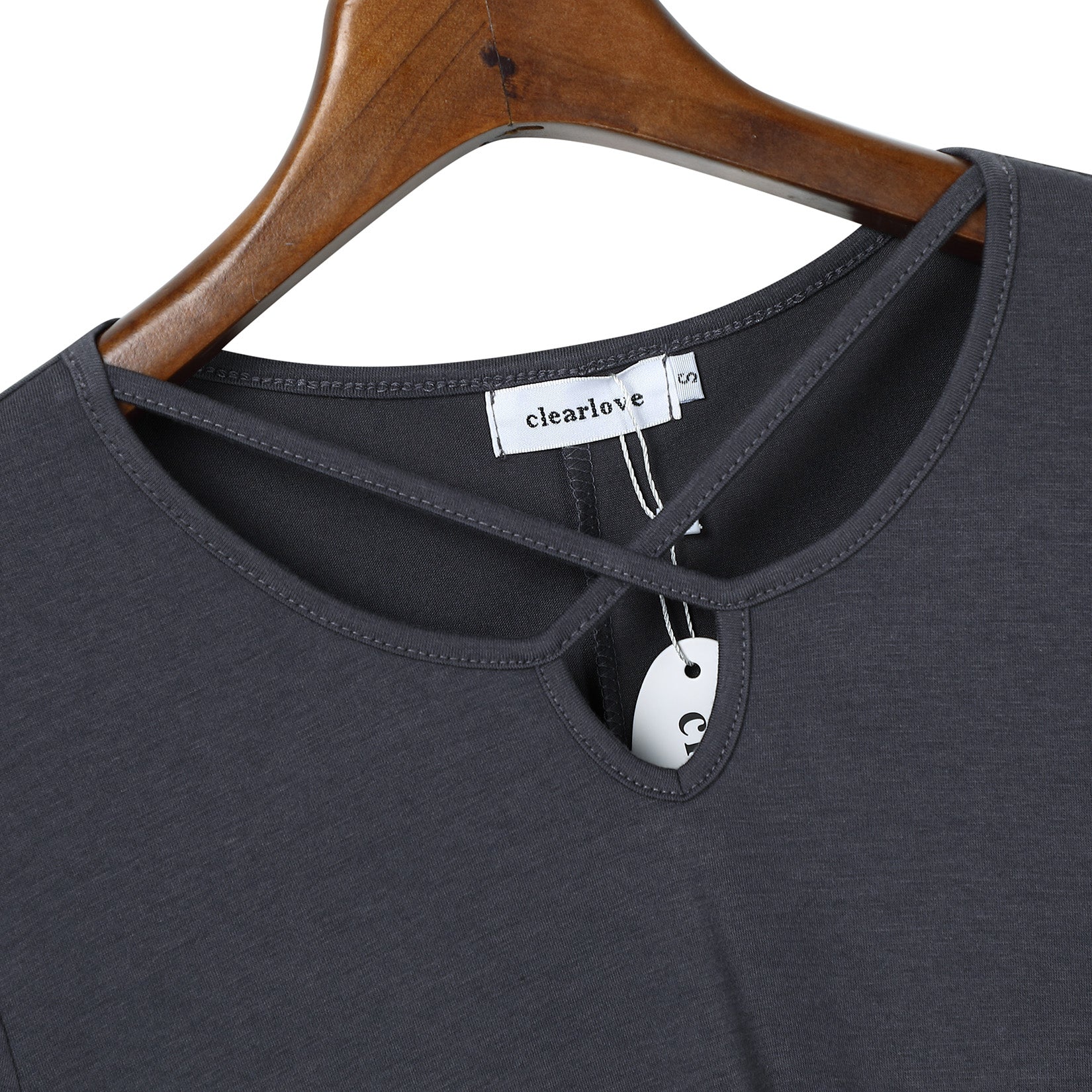 Women's Short Sleeve Tunics Swing Tops Summer Casual V Neck Blouses Loose Basic T-Shirts