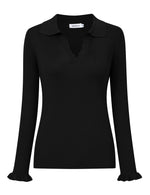 YESFASHION Women's Off Shoulder Top Long Sleeve T-Shirt Black