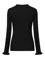YESFASHION Women's Off Shoulder Top Long Sleeve T-Shirt Black