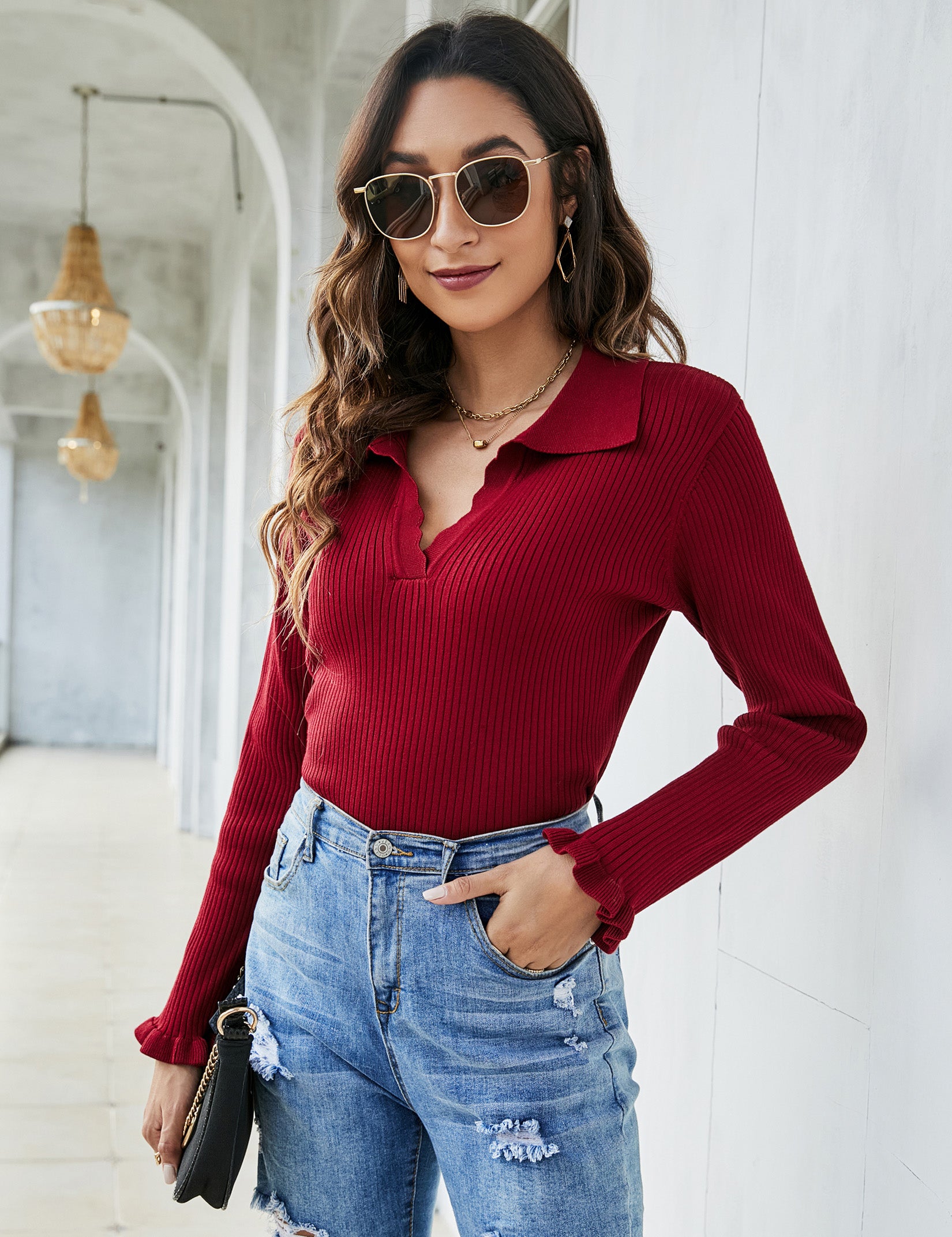 YESFASHION Women's Off Shoulder Top Long Sleeve T-Shirt