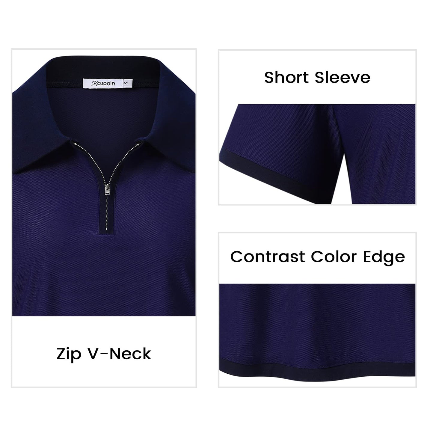 YESFASHION Polo Shirts for Women Golf Tops Blue