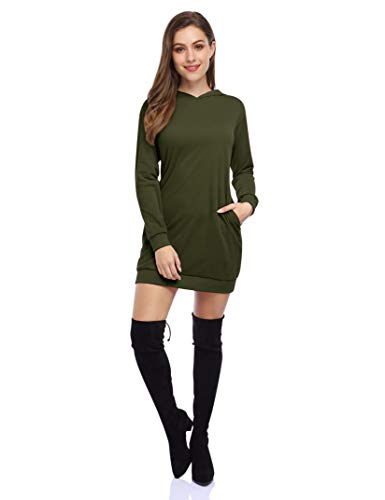 Women's Pullover Hoodie Pocket Sweatshirt Casual Dress