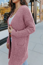 Women's Long Sleeve Cardigan Knit Jacket with Pockets