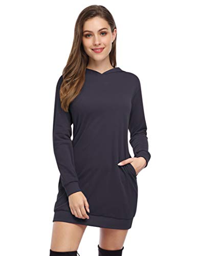Women's Pullover Hoodie Pocket Sweatshirt Casual Dress